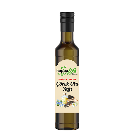 Puriva Life & Happy Life Black Seed Oil – 100% Pure Cold Pressed Nigella Sativa (250ml)