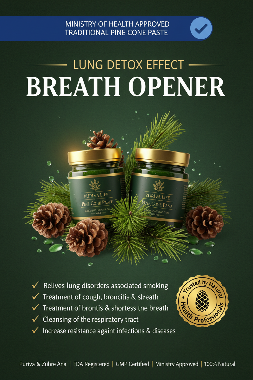 Puriva Life & Zühre Ana Pine Cone Paste Infographic